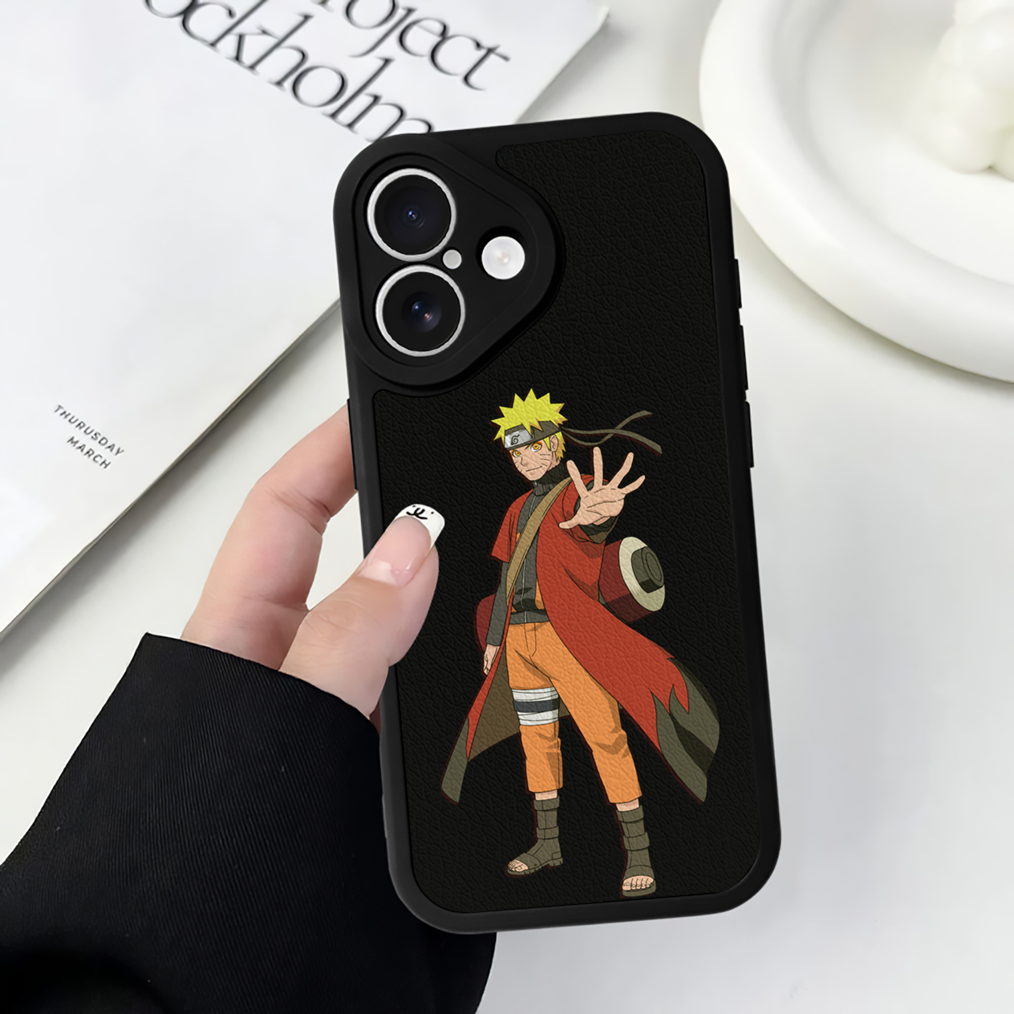 （画像用） NARUTO -ナルト- うずまき ナルト Uzumaki Naruto 【iPhone 16シリーズ対応】シリコンスマホケース（レザー調） 材質：シリコン